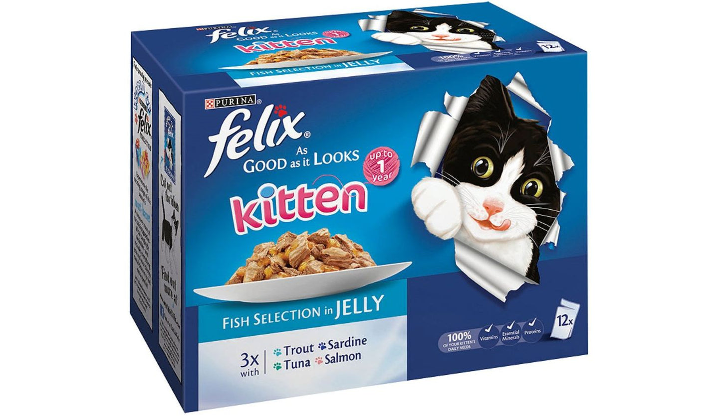  Felix As Good As It Looks Kitten Fish Selection In Jelly Wet Food
