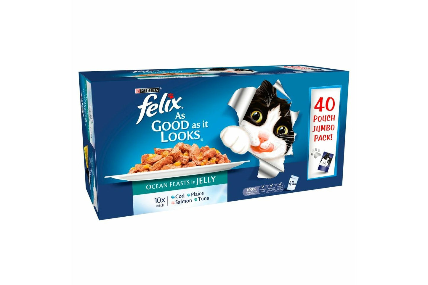  Felix As Good As It Looks Ocean Feasts In Jelly Wet Cat Food 40 X 100g