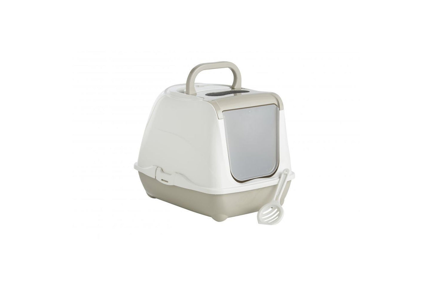  Moderna Hooded Cat Loo In Warm Grey 50cm