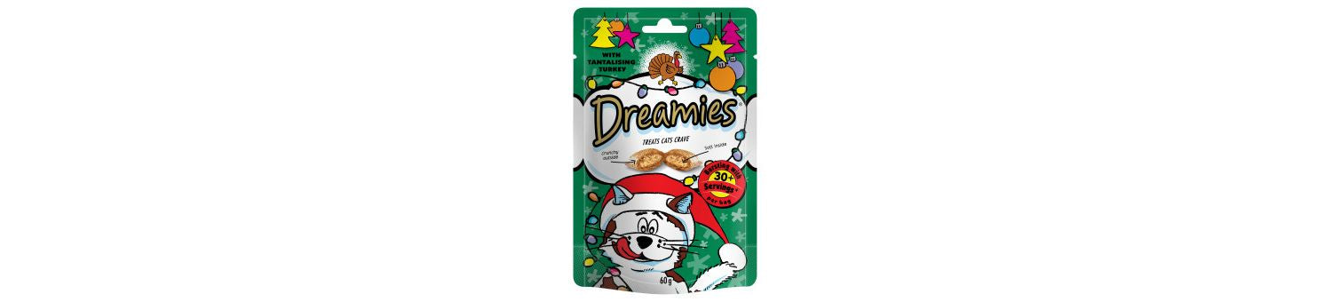  8 X Dreamies Cat Treats With Turkey 60g