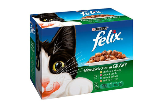  Felix Mixed Selection In Gravy Wet Cat Food 12 X 100g