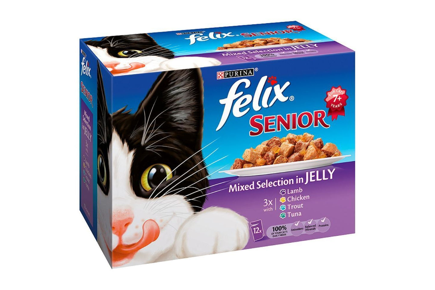  Felix Senior Mixed Selection In Jelly Wet Cat Food 12 X 100g