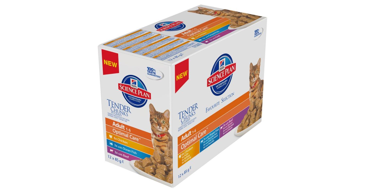  12 X 85g Hill's Science Plan Feline Chunks & Gravy Adult Pouch Multipack