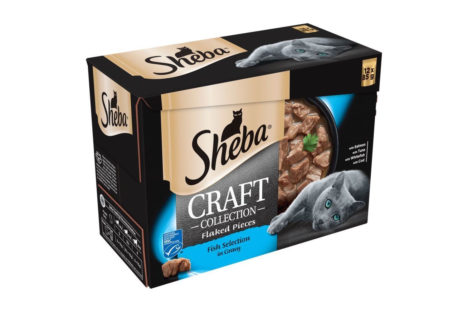  Sheba Craft Cat Food Pouch - Fish Selection In Gravy