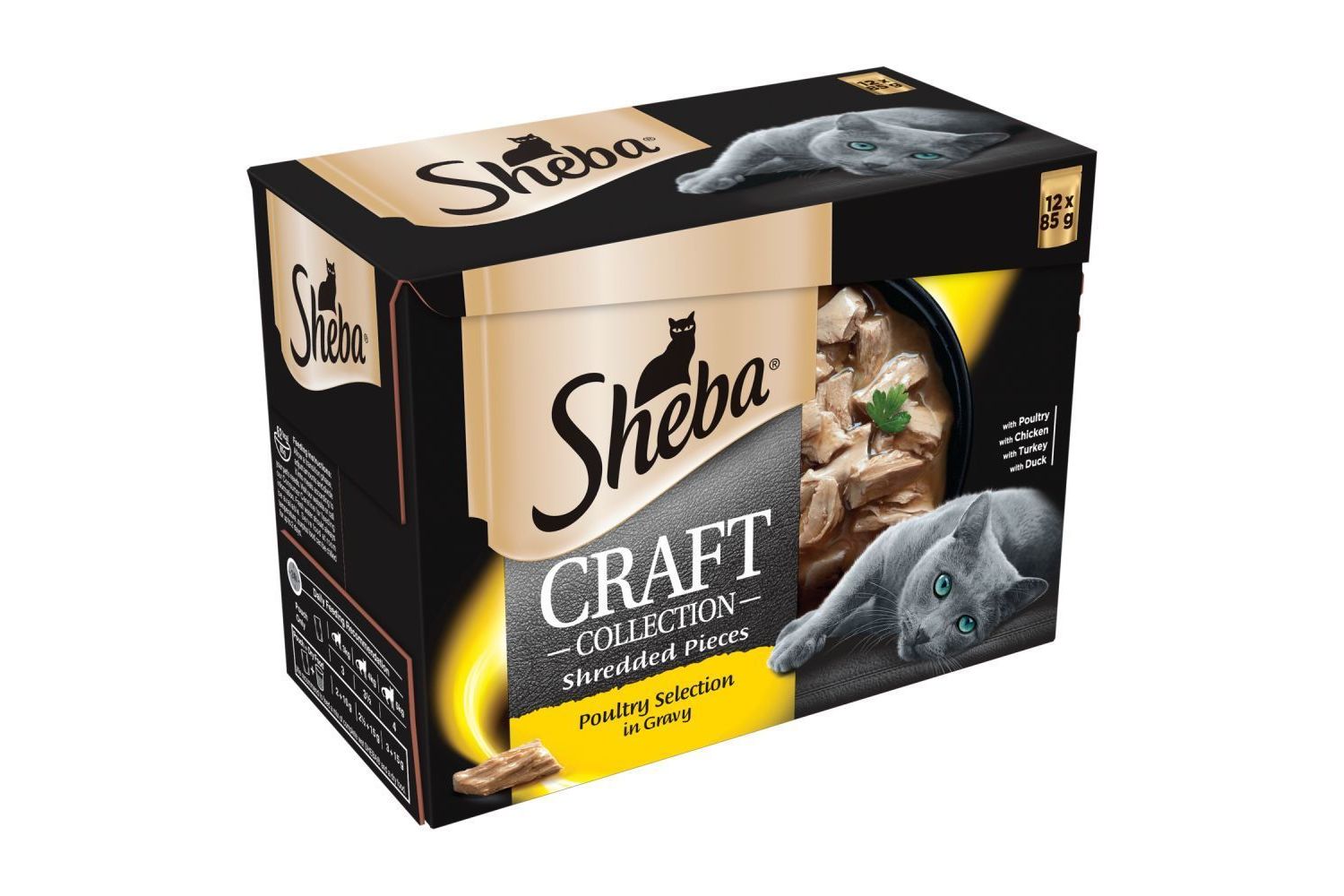 Sheba Craft Cat Food Pouch - Poultry Selection In Gravy