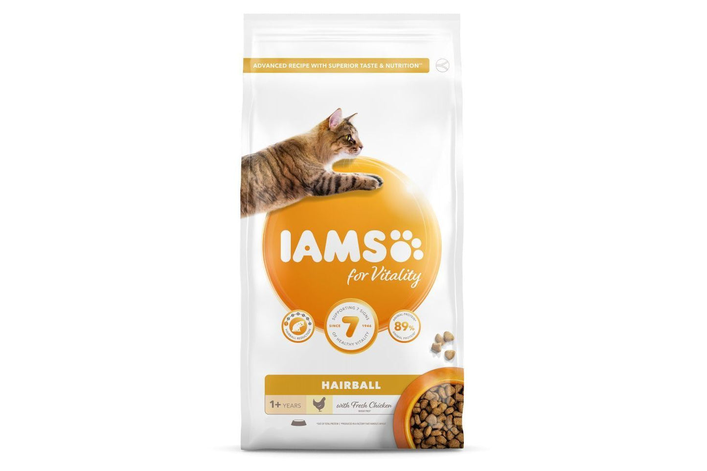  Iams Vitality Hairball Cat Food With Fresh Chicken
