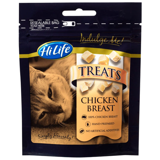  12 X 10g HiLife Indulge Me Chicken Breast Cat Treats