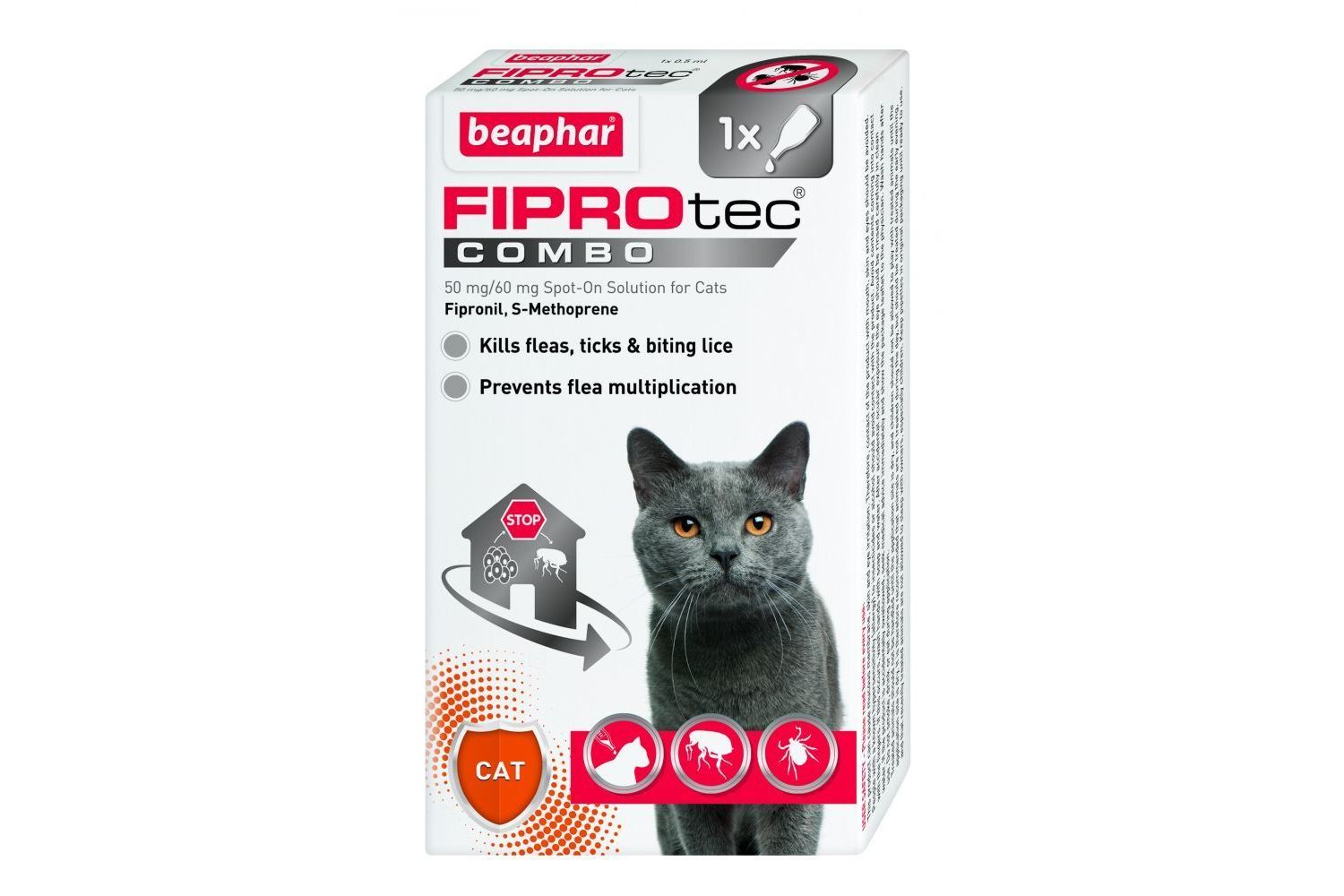  Beaphar FIPROtec COMBO Spot On For Cats 1 Treatment