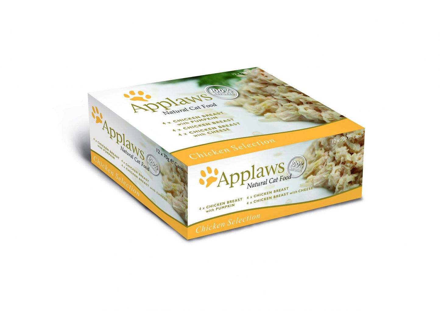  12 X Applaws Cat Tin Chicken Selection Multi Pack 70g
