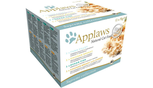 12 X Applaws Cat Tin Supreme Selection Wet Cat Food Multi Pack 70g