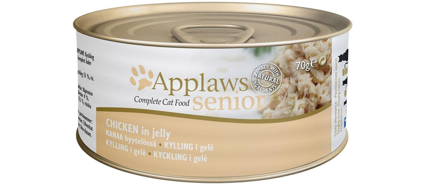  24 X Applaws Cat Tin Senior Chicken 70g