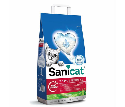  Sanicat Aloe Vera 7 Days Non Clumping Cat Litter 4L