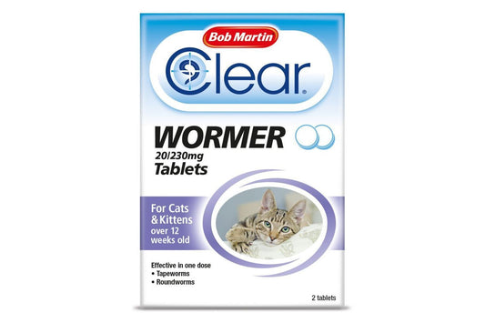  Bob Martin Clear 2 In 1 Wormer Tablets - Cats & Kittens