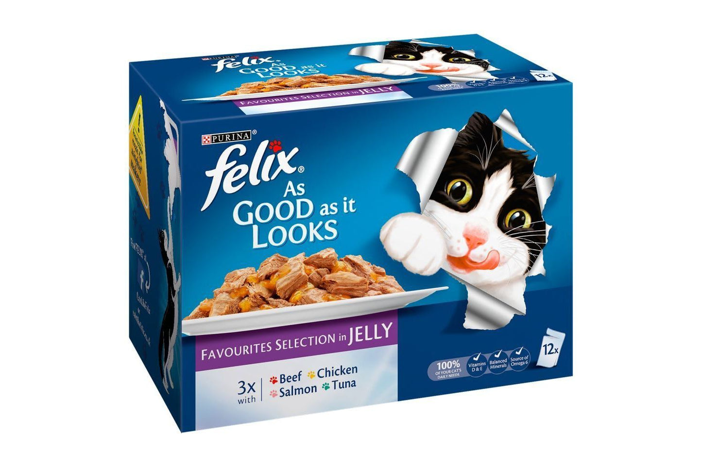  Felix As Good As It Looks Favourites Selection In Jelly Wet Cat Food 12 X 100g