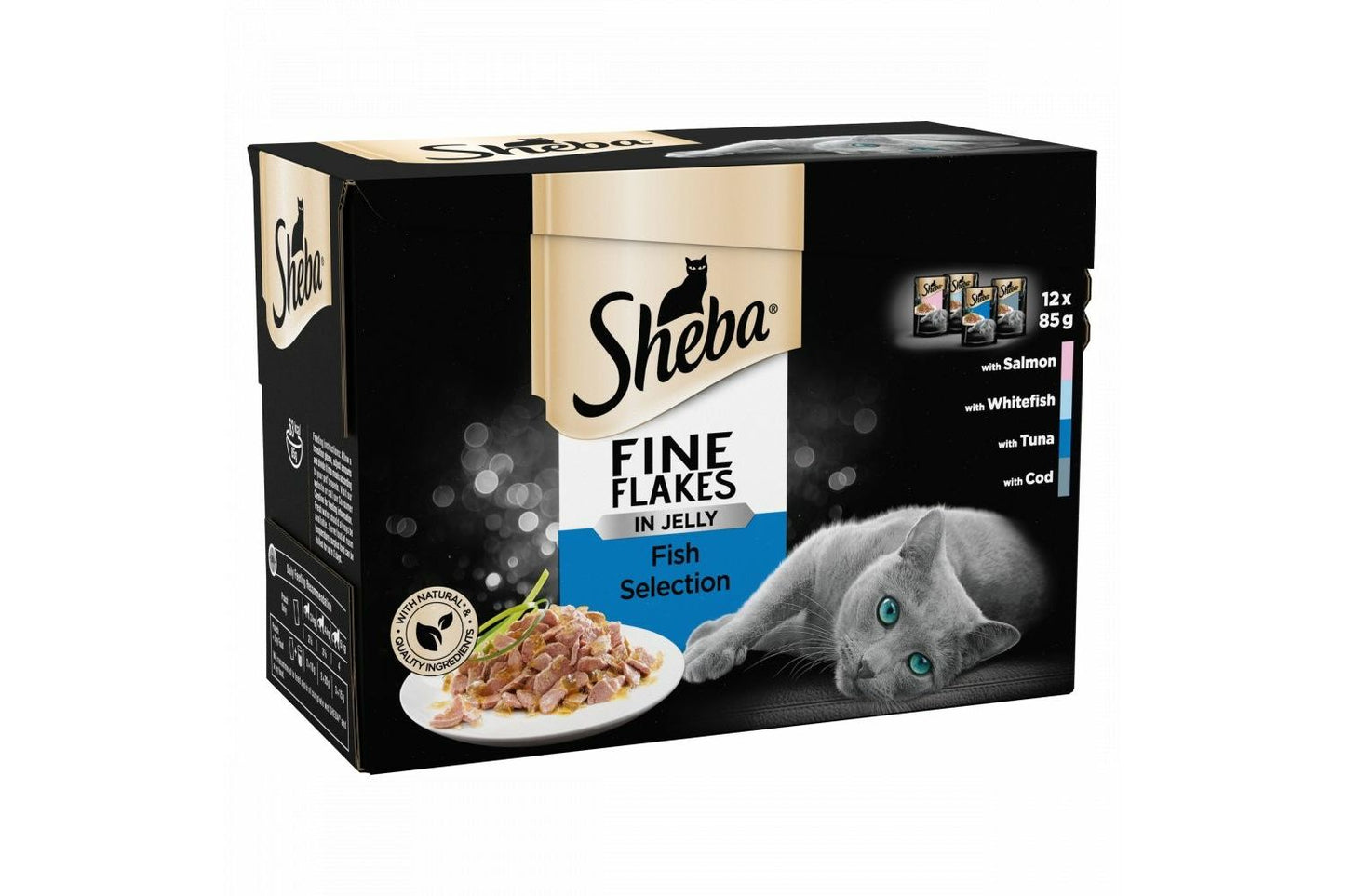  SHEBA Fine Flakes Cat Pouches Fish Collection In Jelly