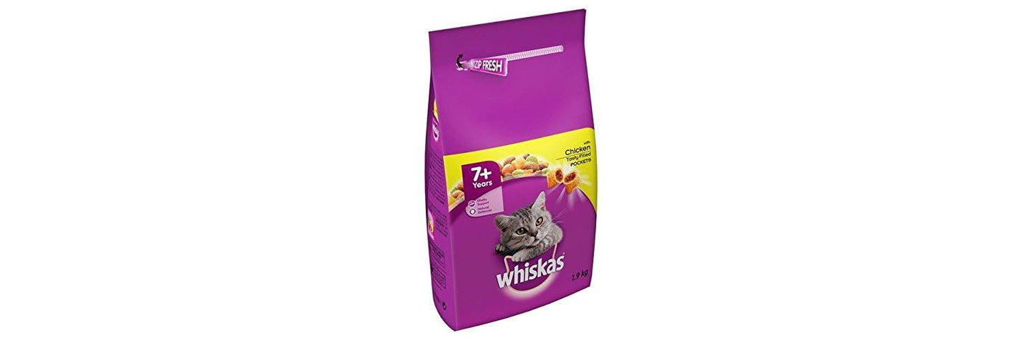  Whiskas 7+ Senior Cat Complete Dry With Chicken 1.9kg