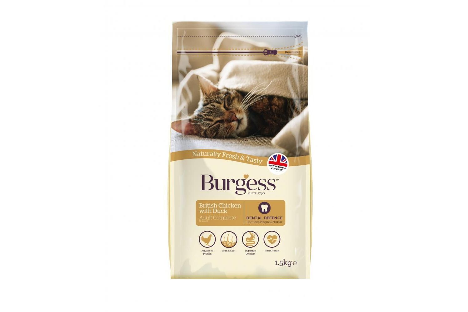 Burgess Adult Cat Chicken & Duck 1.5kg
