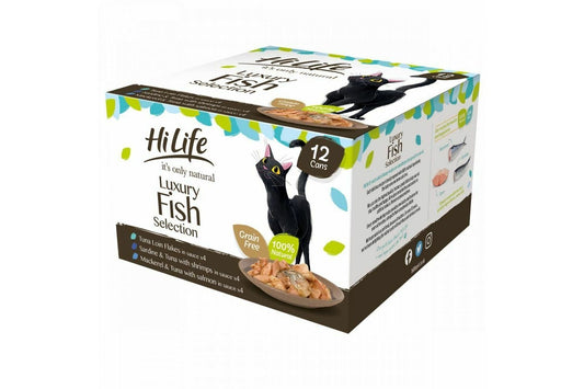  HiLife It's Only Natural Luxury Fish Selection In Sauce Cat Food