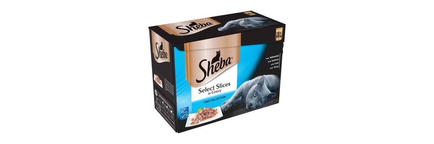  Sheba Craft Cat Food Pouch - Fish Selection In Gravy