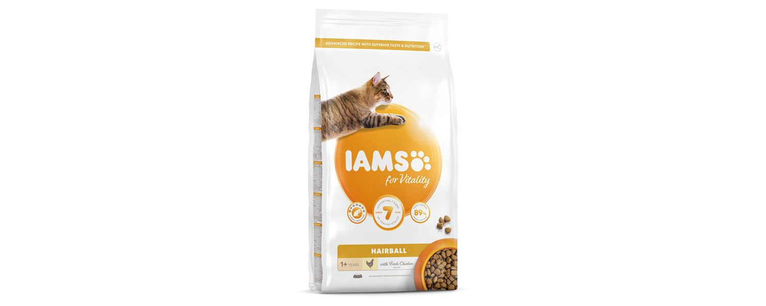  Iams Vitality Hairball Cat Food With Fresh Chicken