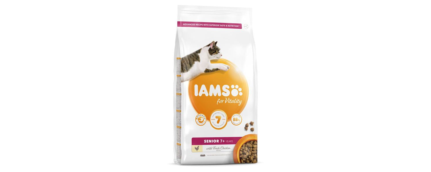  Iams Vitality Senior Cat Food With Fresh Chicken