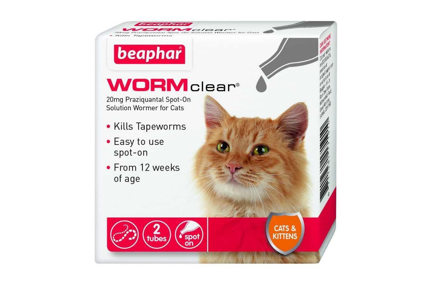  Beaphar WORMclear Spot-On For Cats