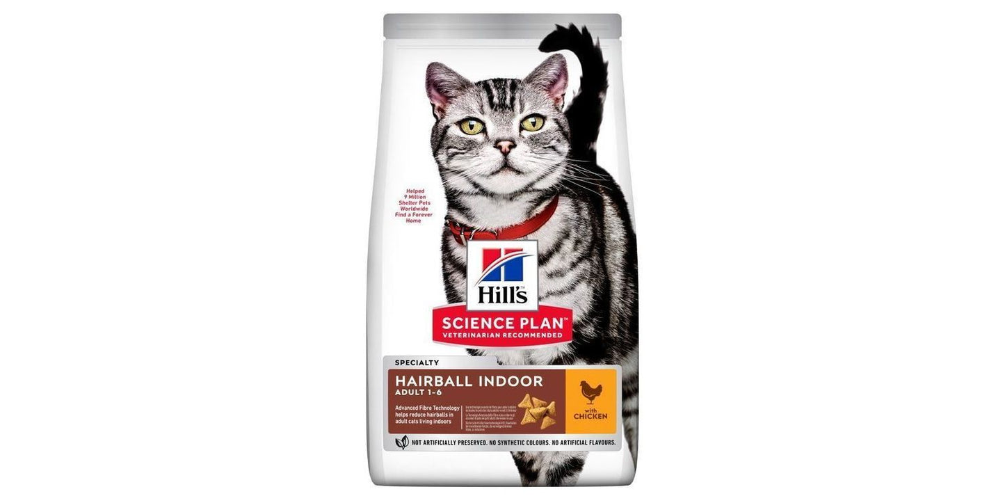  Hill's Science Plan Adult Hairball & Indoor Feline Cat Chicken