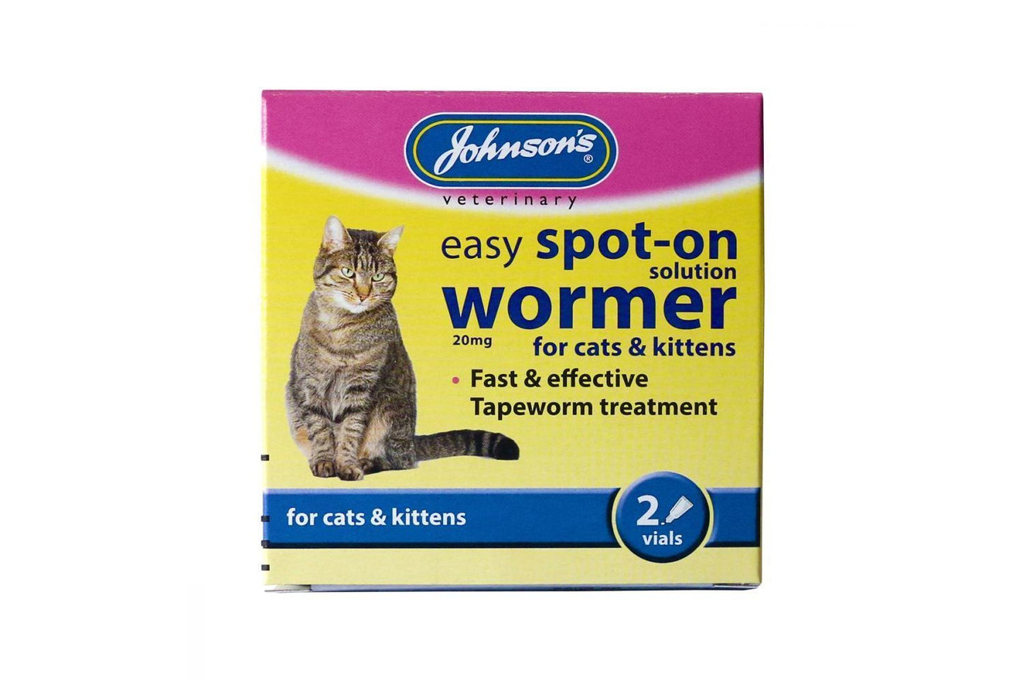  Johnson's Easy Spot-on Wormer Cat 2 Treatment