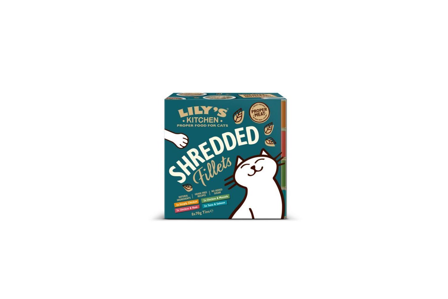  Lily's Kitchen Cat Shredded Fillets Variety 8 X 70g