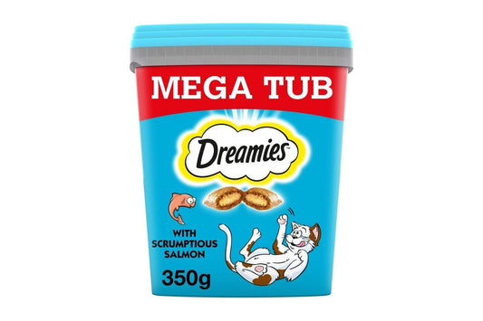  Dreamies Adult 1+ Cat Treats With Salmon Tub 350g
