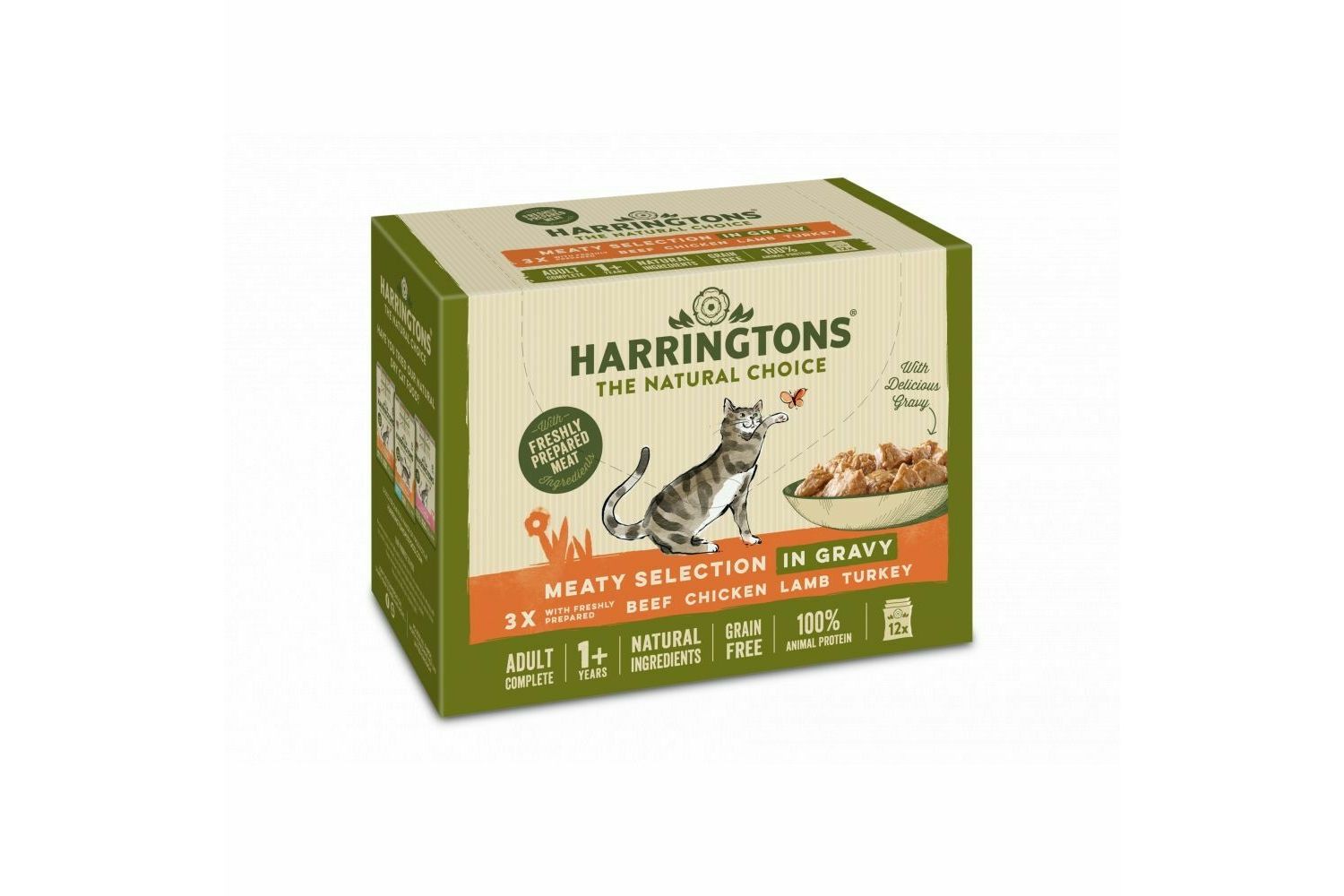  Harringtons Cat Meat Chunks In Gravy 12x85g