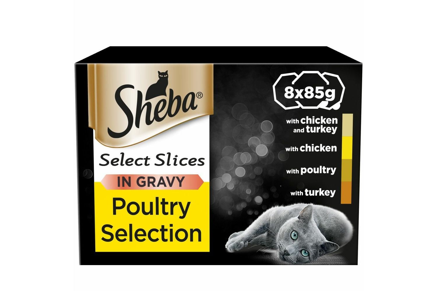  SHEBA Select Slices Cat Trays Poultry Collection In Gravy 8 X 85g