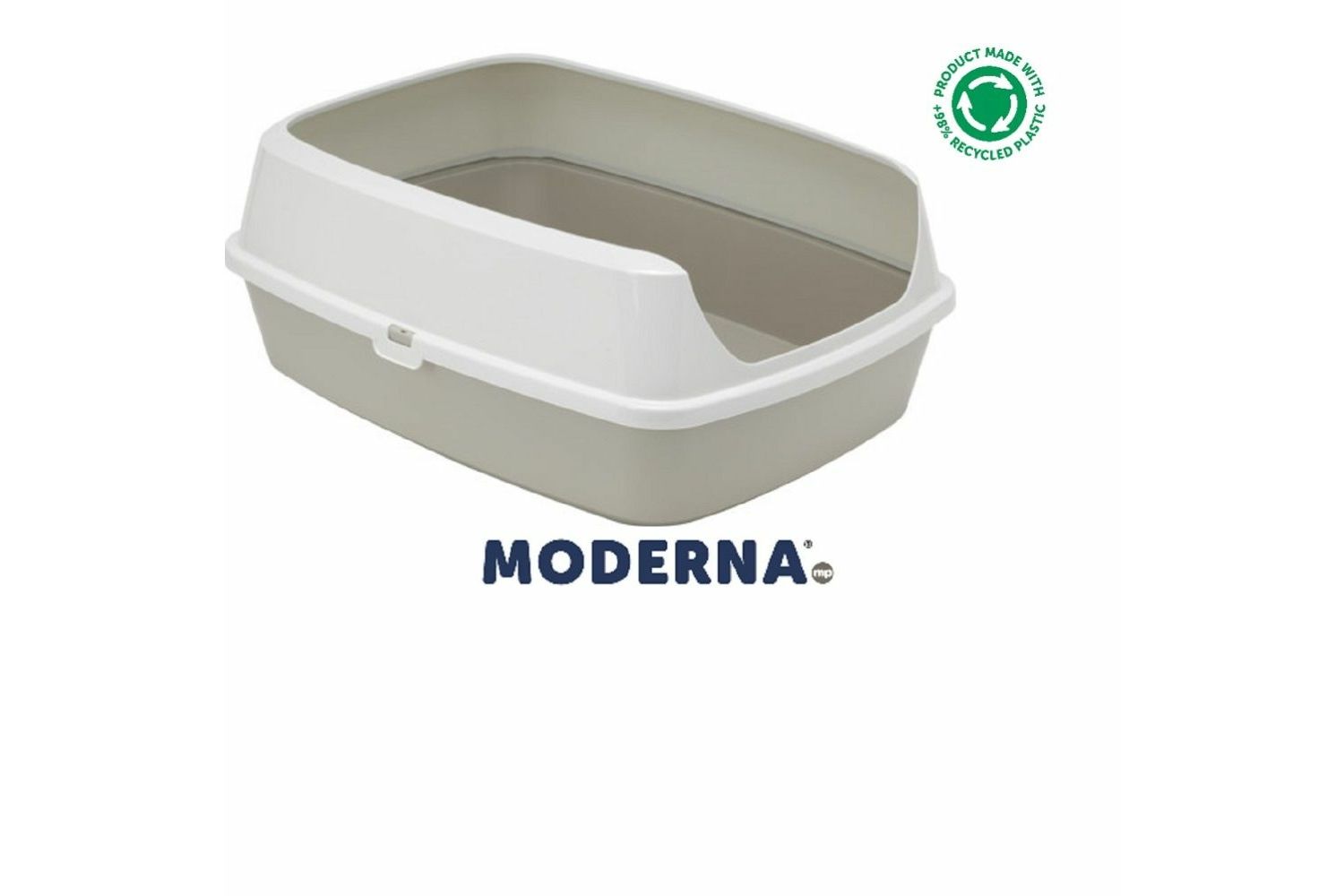  Moderna Maryloo Rim Warm Grey Cat Litter Tray