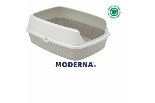  Moderna Maryloo Rim Warm Grey Cat Litter Tray