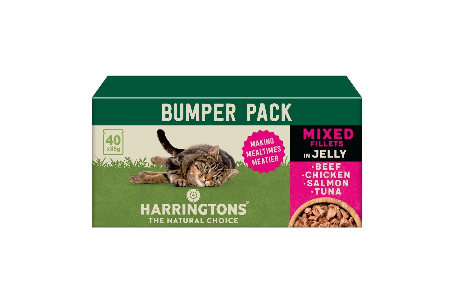  40 X 85g Harringtons Mixed Selection In Jelly Wet Cat Food