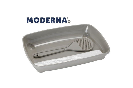  Moderna Kitten Litter Starter Kit Warm Grey