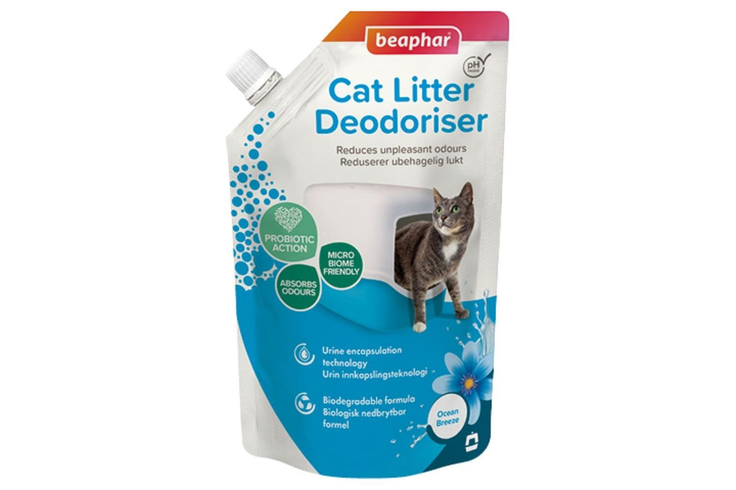  Beaphar Cat Litter Deodoriser Ocean Breeze 400g