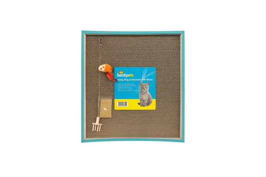  Bestpets Boxing Ring Cat Scratcher With Mouse And Catnip