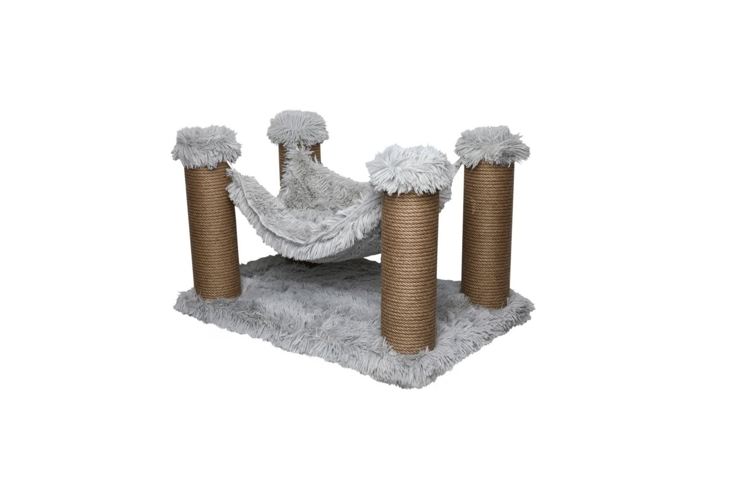  Dubex Long Plush Hammock & Cat Scratcher Grey