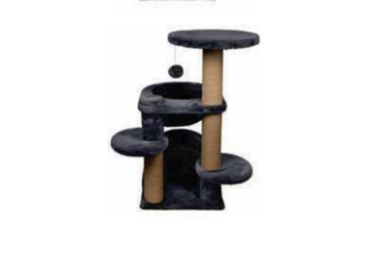  Dubex Short Plush Activity Centre Cat Scratcher Charcoal