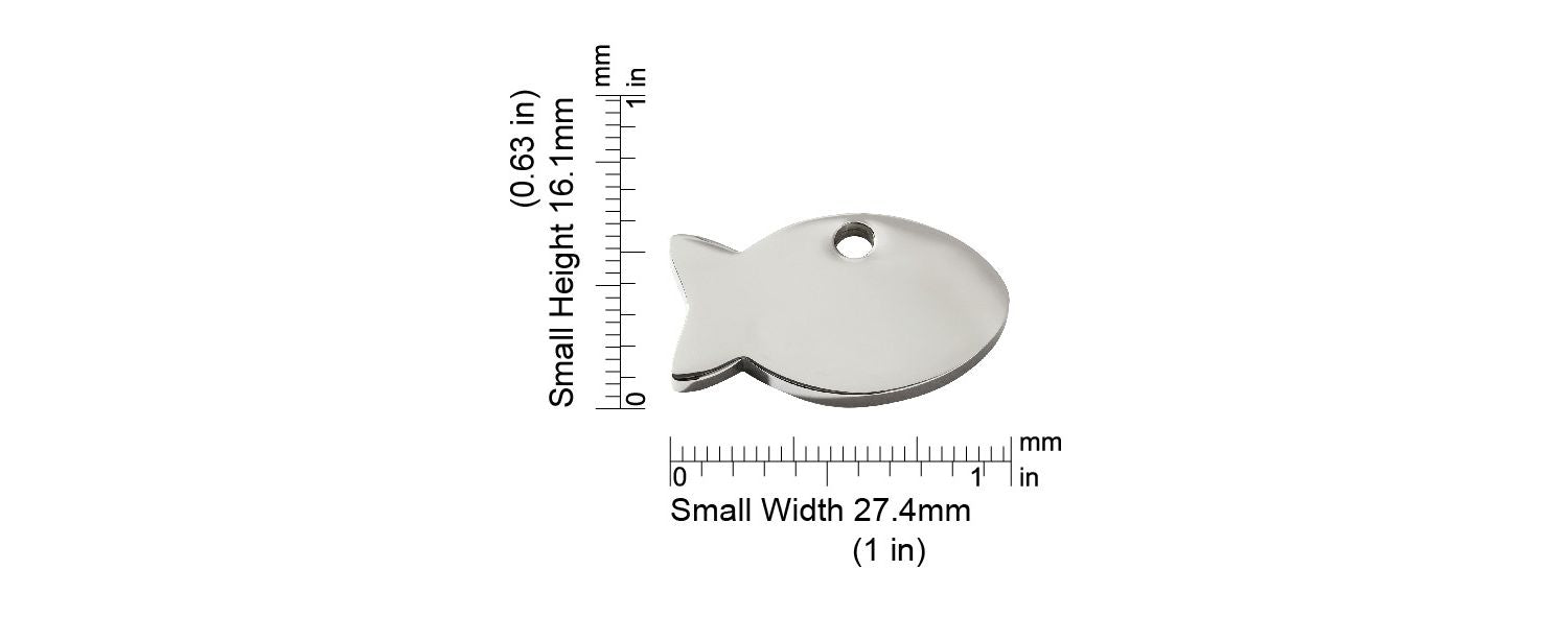  Red Dingo Diamante Engraved Cat Tag Fish