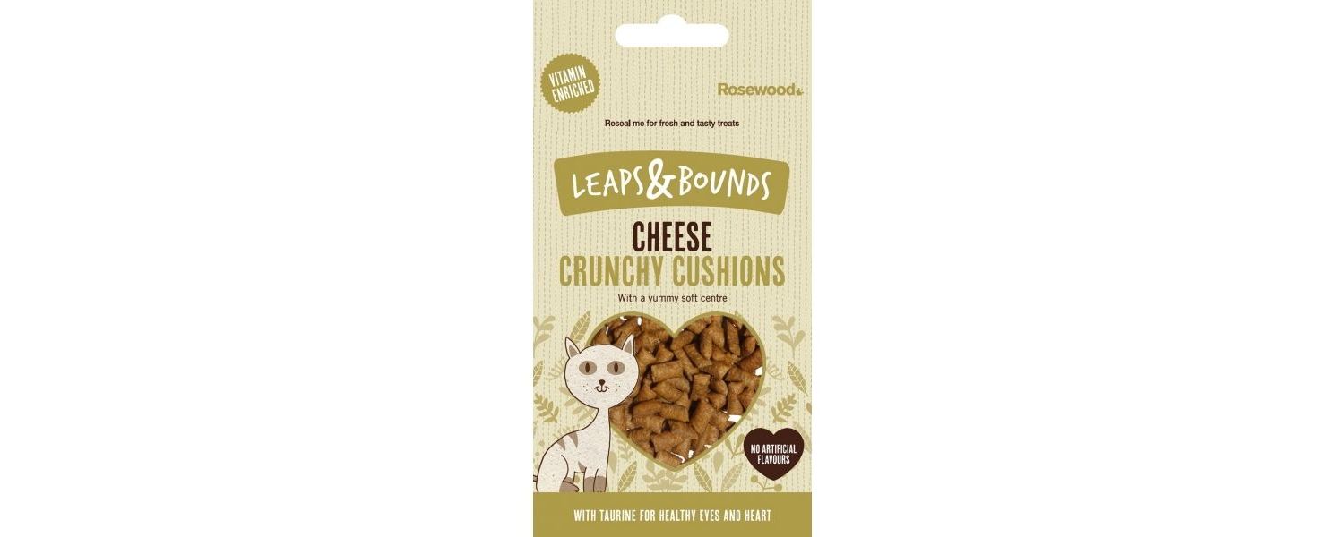  12 X Rosewood Leaps & Bounds Cheese Crunchy Cushions 60g