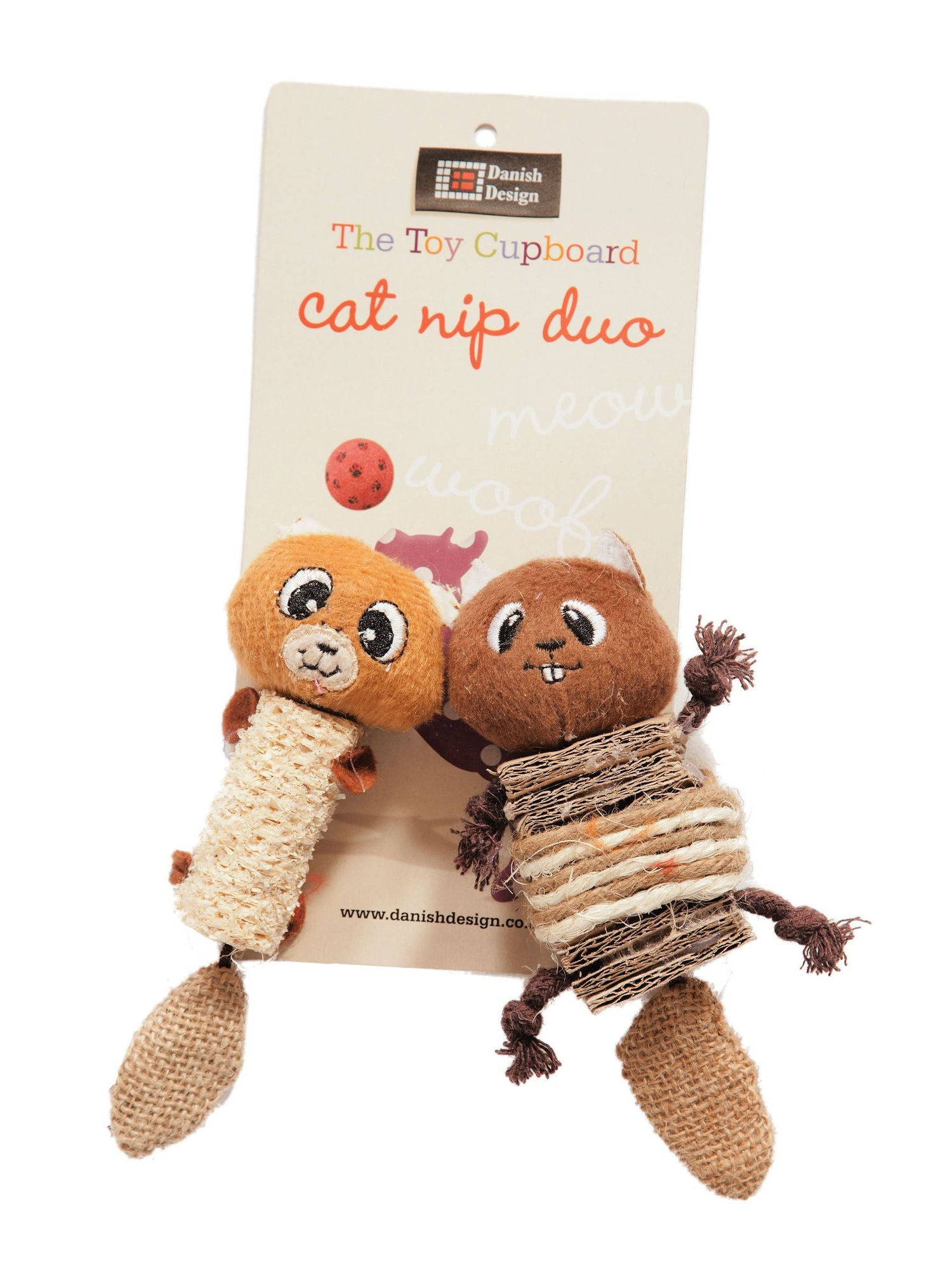  Danish Design Chip And Chap Catnip Duo Plush Cat Toys - 5""