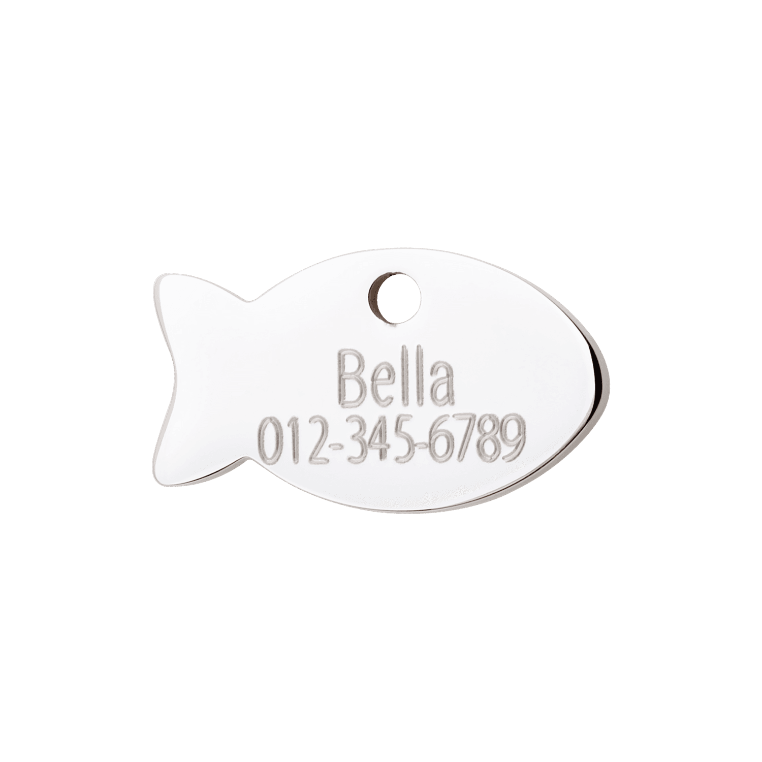  Red Dingo Diamante Engraved Cat Tag Fish