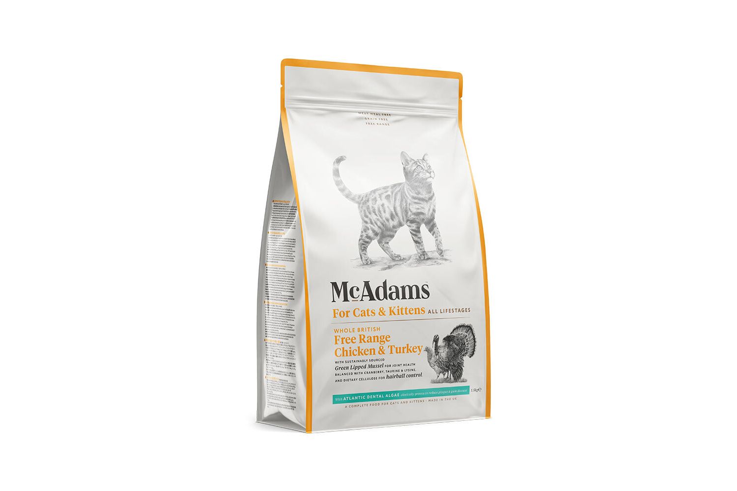  McAdams British Free Range Chicken With Free Range Turkey Dry Cat Food