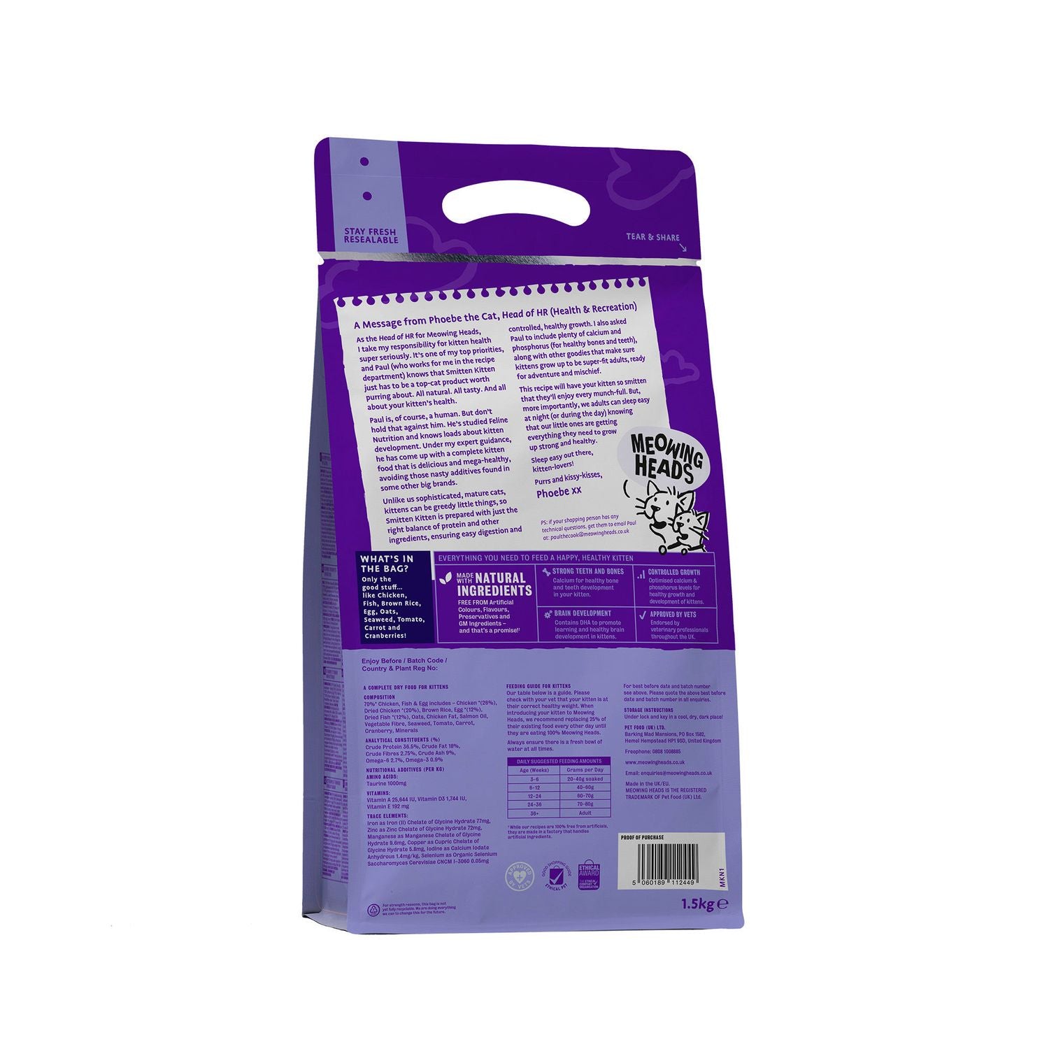  Meowing Heads Smitten Kitten Dry Cat Food