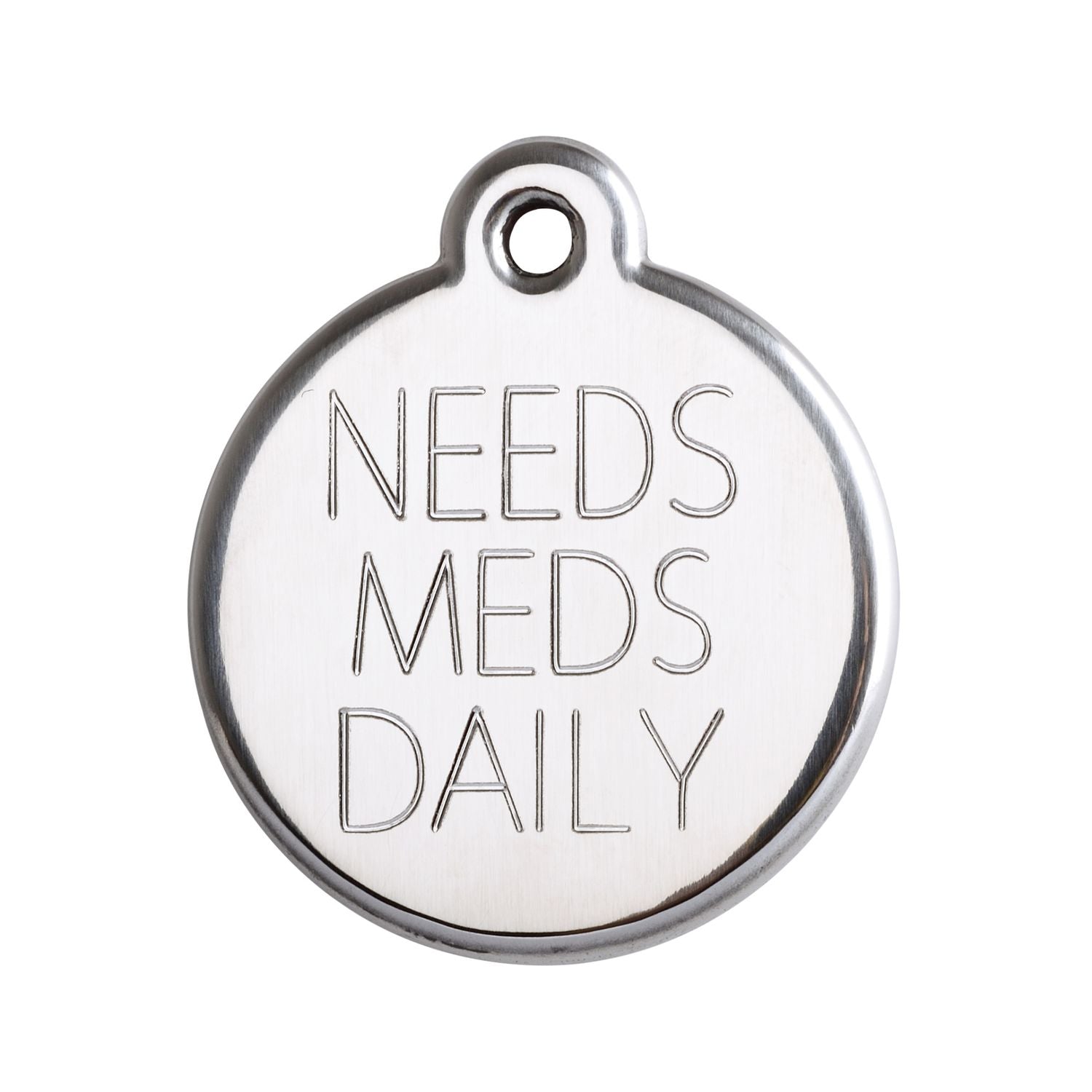 Red Dingo Stainless Steel Engraved Cat Tag Fish Bowl Hot Pink