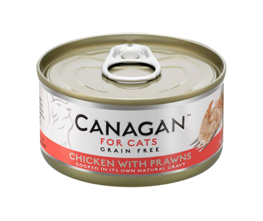  12 X 75g Canagan Chicken With Prawns Grain-Free Cat Food