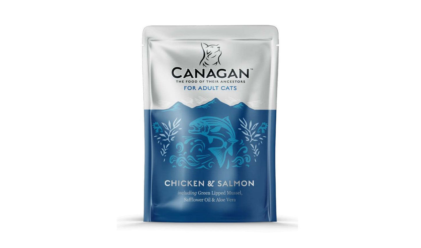 8 X 85g Canagan Chicken & Salmon Wet Cat Food Pouches