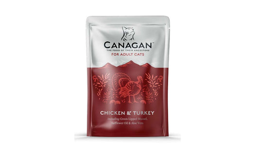  8 X 85g Canagan Chicken & Turkey Wet Cat Food Pouches